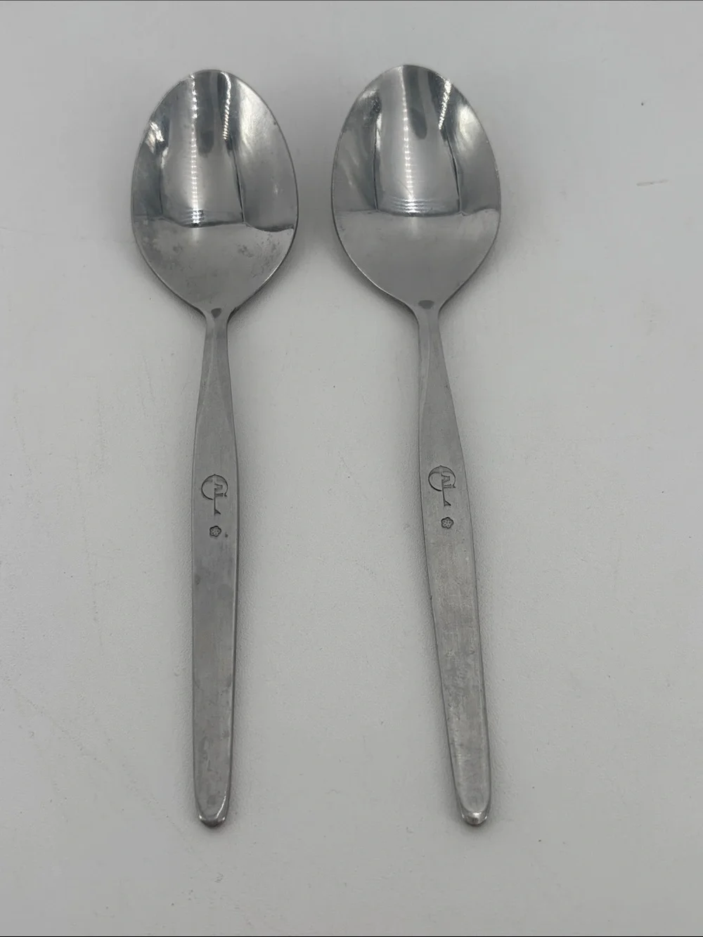 Vintage China airlines (CAL) Hochang high grade stainless steel spoons pair